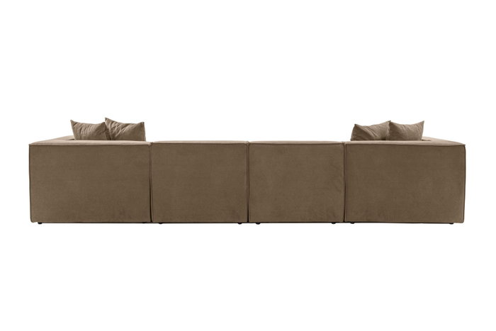 Atelier Del Sofa Sora Sofá Esquinero con Pouf - Marrón Atelier Del Sofa Sora Sofá Esquinero con Pouf - Marrón